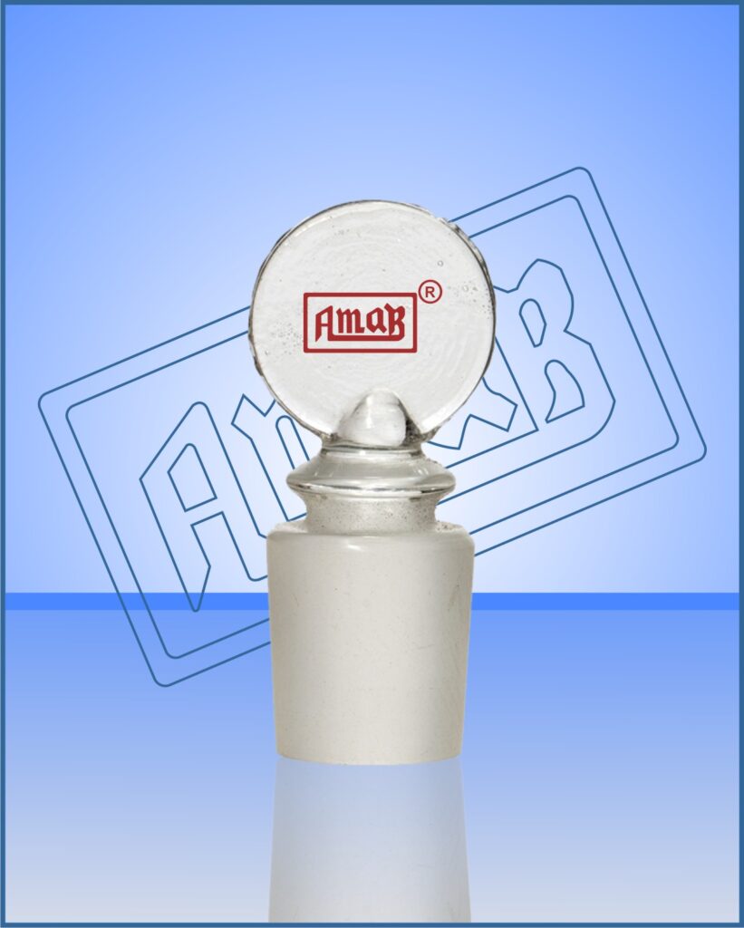 Solid Penny Head Stoppers, Clear Glass