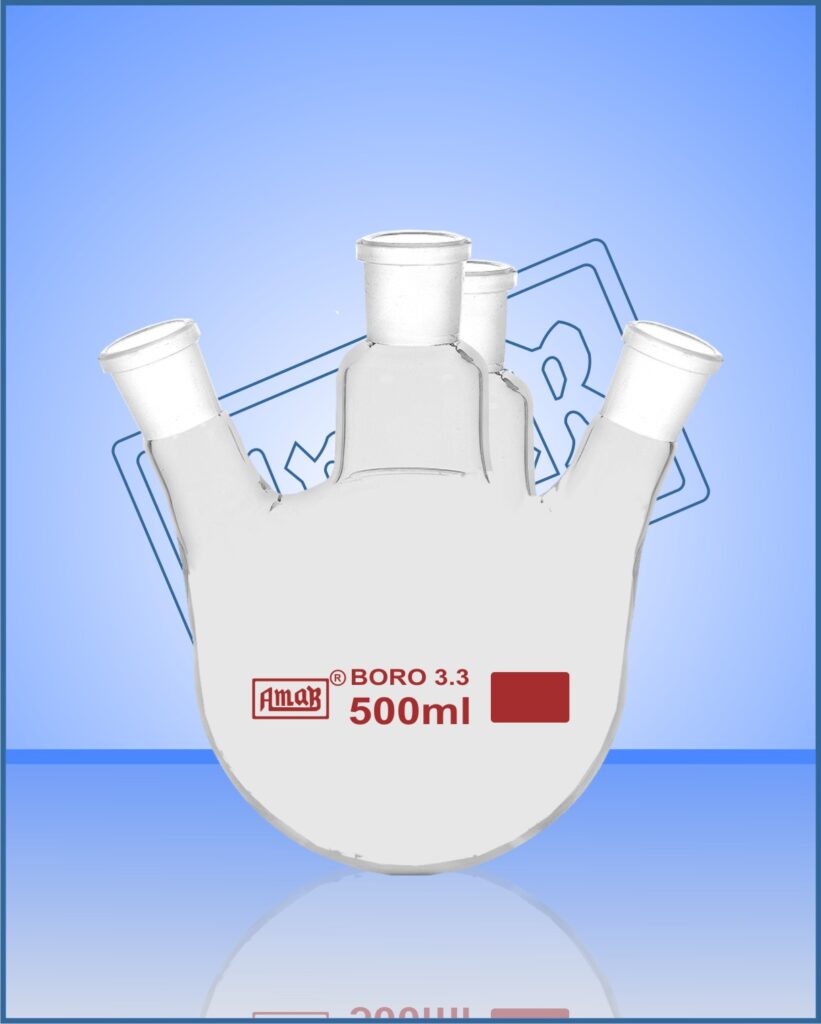 4 Neck, Round Bottom Flask, Angular