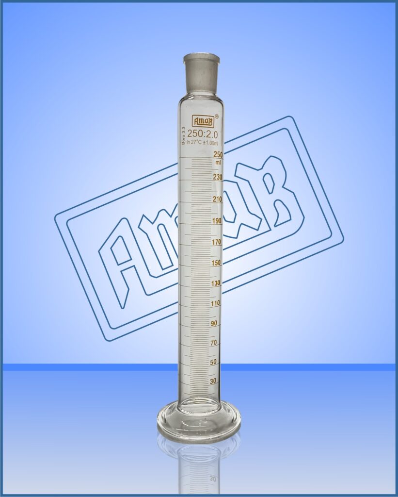 Measuring Cylinder Graduated Class B, with I/C Joint, Round Base