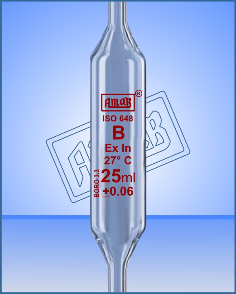 Volumetric Pipette, One Mark, Bulb Type, Class B