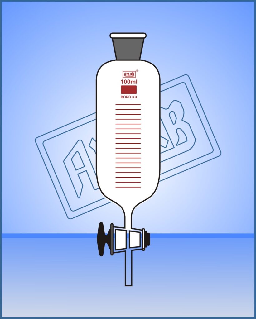 Dropping Funnel Graduated, with Glass Stopcock & Stopper