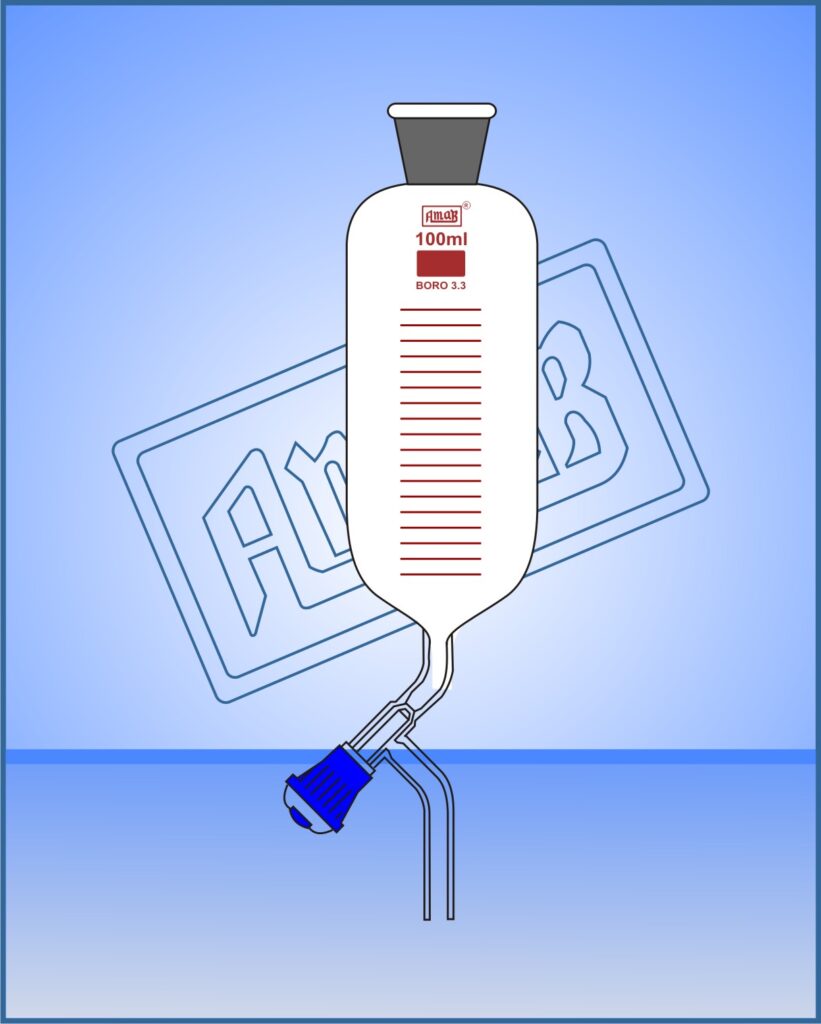 Dropping Funnel Graduated, with Rota Flow Stopcock & Stopper