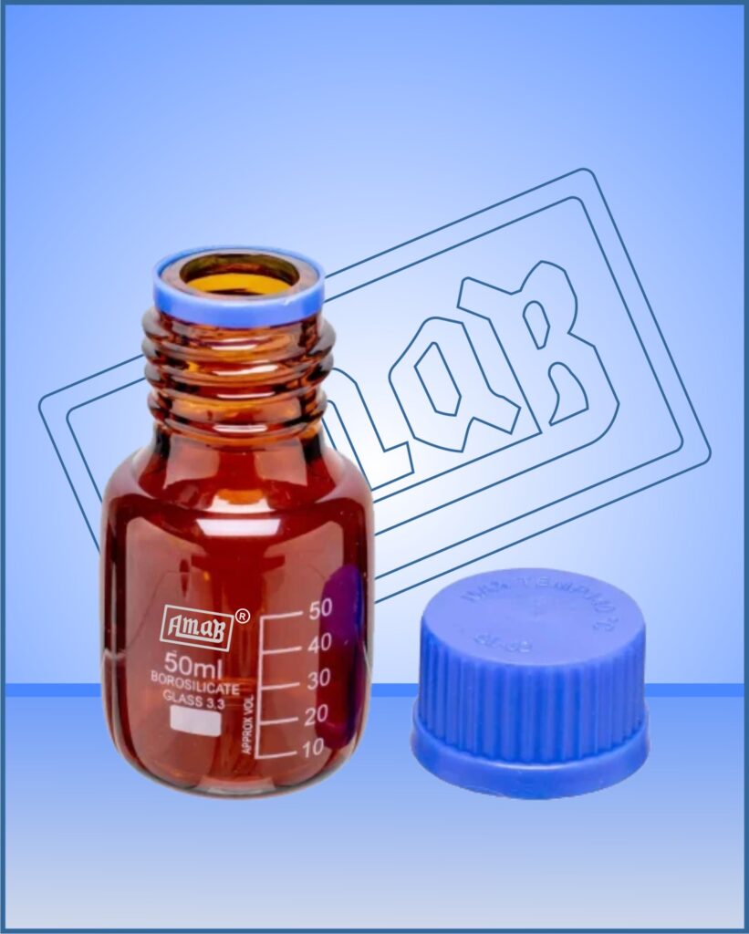 Reagent Bottle, with Screw Cap, Amber Coated