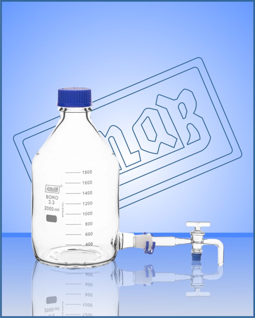 Aspirator Bottle, with Screw Sap & Glass key Stopcock with I/C Joint