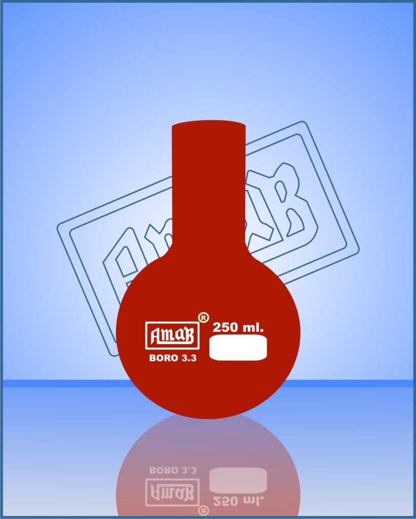 Boiling Flask, Round Bottom, Amber Color